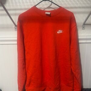 Nike Orange Club Fleece Crewneck